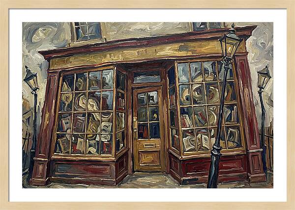 Bookshop In Expressionist Style