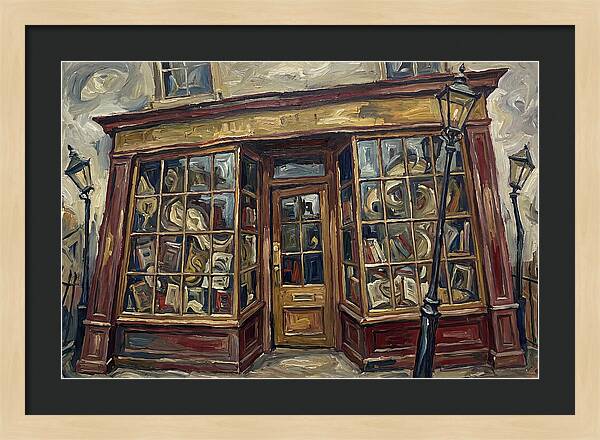 Bookshop In Expressionist Style