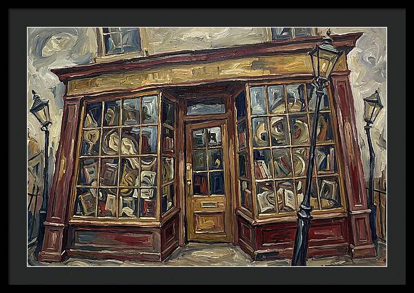 Bookshop In Expressionist Style