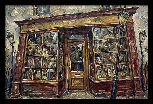 Bookshop In Expressionist Style