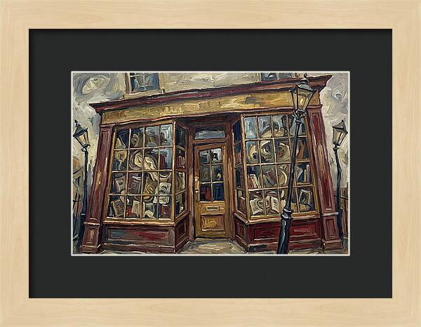 Bookshop In Expressionist Style