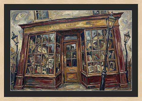 Bookshop In Expressionist Style