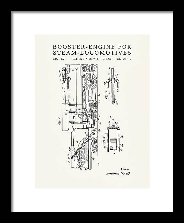 Booster Engine For Steam Locomotives Minimalist Patent Us1395476