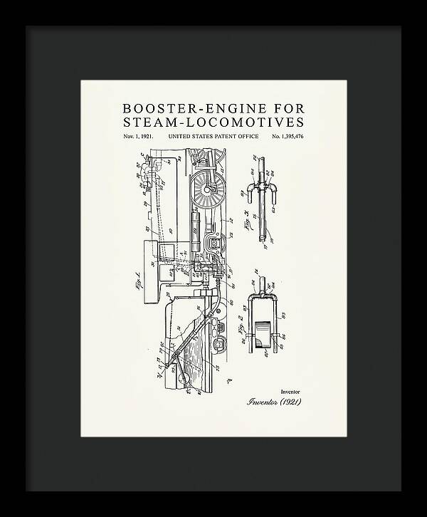 Booster Engine For Steam Locomotives Minimalist Patent Us1395476