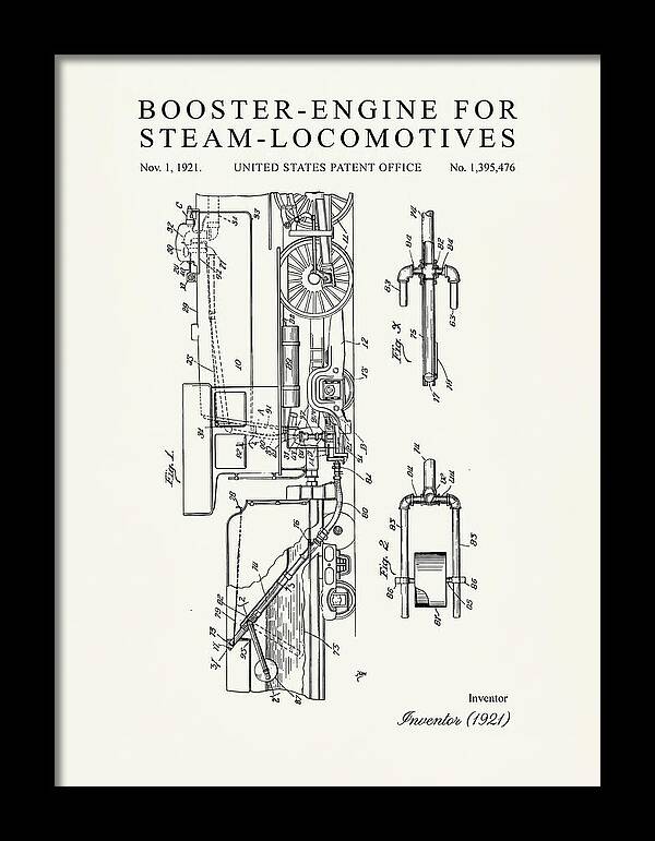Booster Engine For Steam Locomotives Minimalist Patent Us1395476
