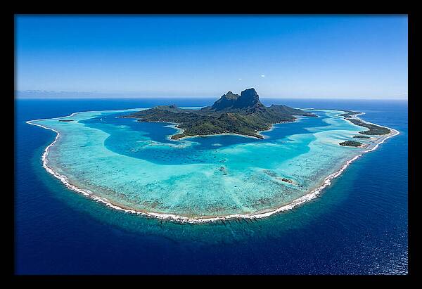 Bora Bora Coral Atoll Aerial View