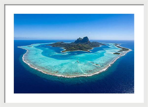 Bora Bora Coral Atoll Aerial View