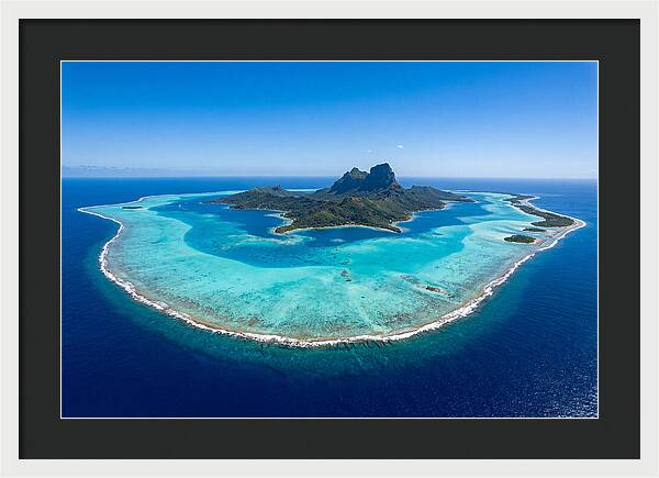 Bora Bora Coral Atoll Aerial View