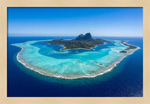 Bora Bora Coral Atoll Aerial View