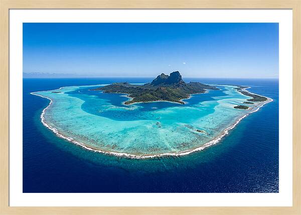 Bora Bora Coral Atoll Aerial View