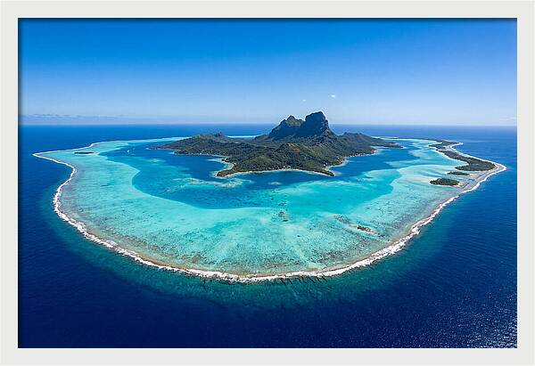Bora Bora Coral Atoll Aerial View
