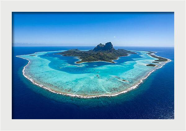 Bora Bora Coral Atoll Aerial View