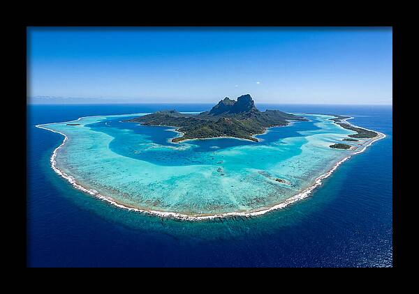 Bora Bora Coral Atoll Aerial View