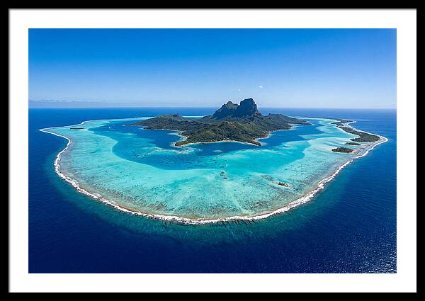 Bora Bora Coral Atoll Aerial View