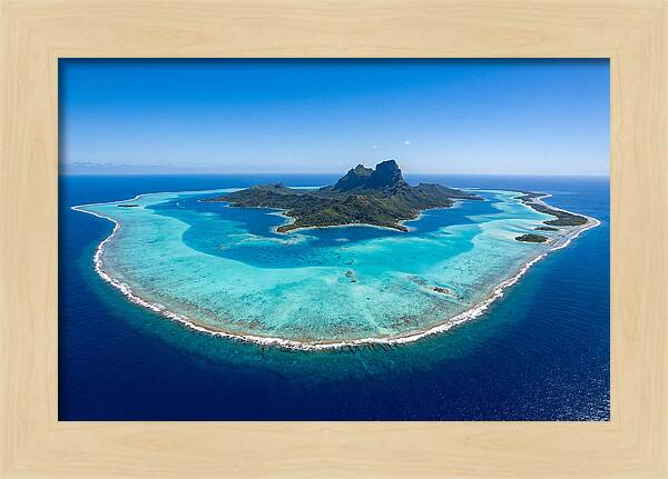 Bora Bora Coral Atoll Aerial View
