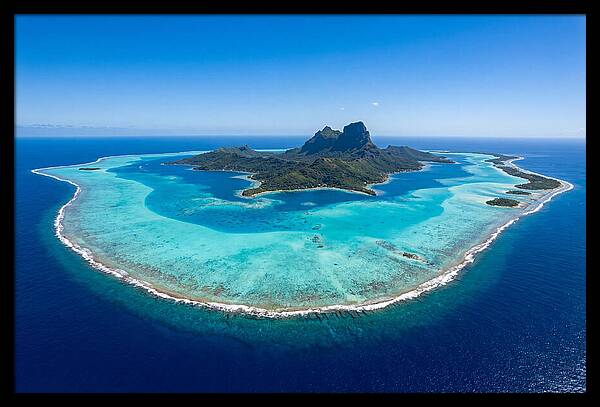 Bora Bora Coral Atoll Aerial View