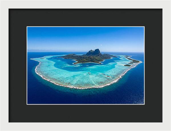 Bora Bora Coral Atoll Aerial View
