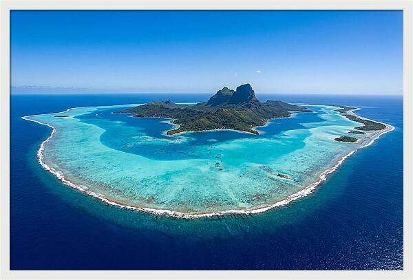 Bora Bora Coral Atoll Aerial View