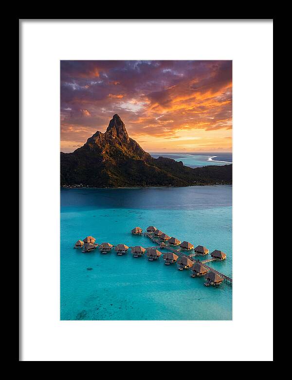 Bora Bora Lagoon At Sunset