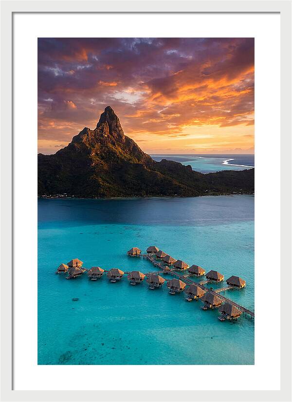 Bora Bora Lagoon At Sunset