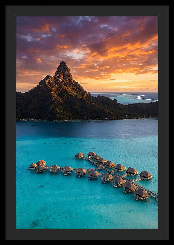 Bora Bora Lagoon At Sunset