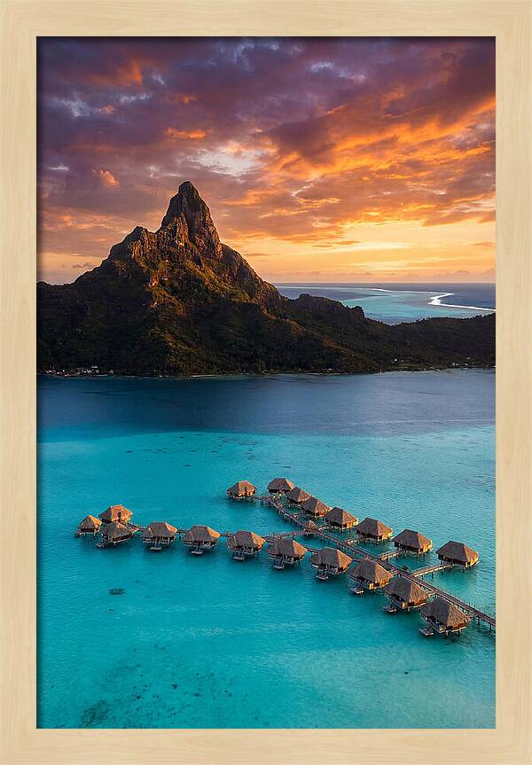 Bora Bora Lagoon At Sunset
