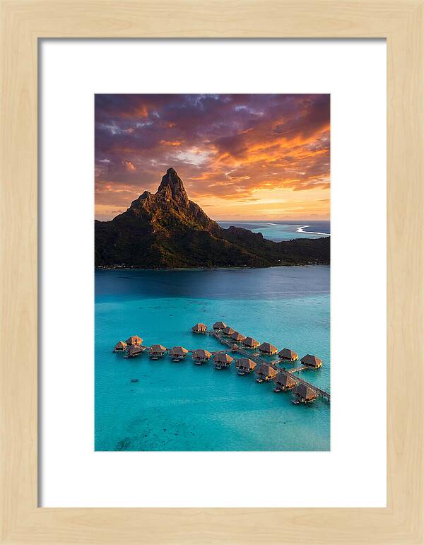 Bora Bora Lagoon At Sunset