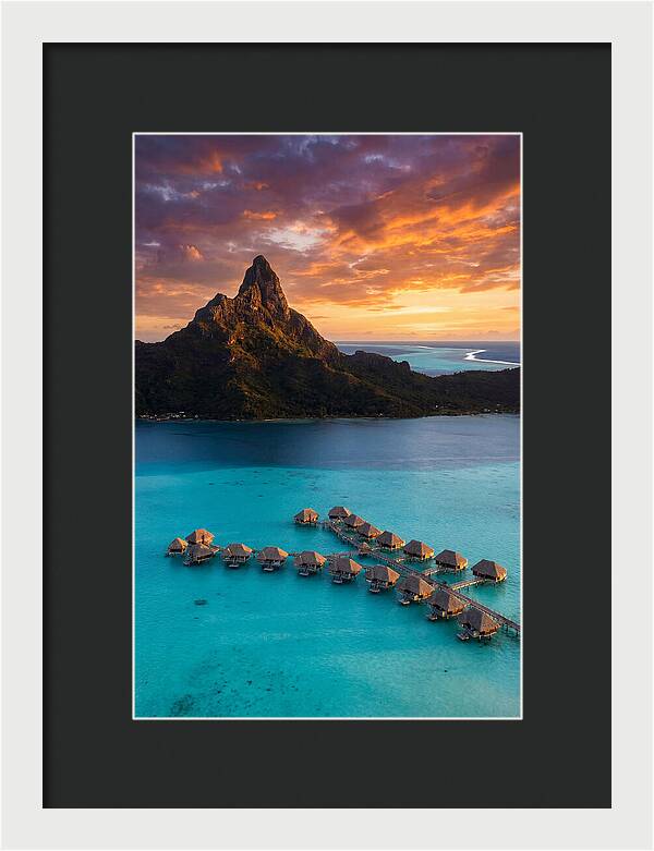 Bora Bora Lagoon At Sunset