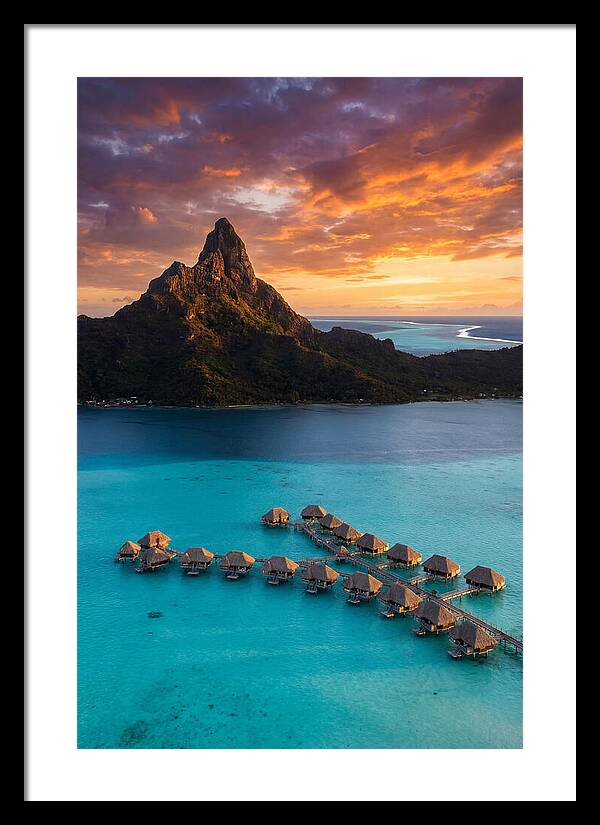Bora Bora Lagoon At Sunset