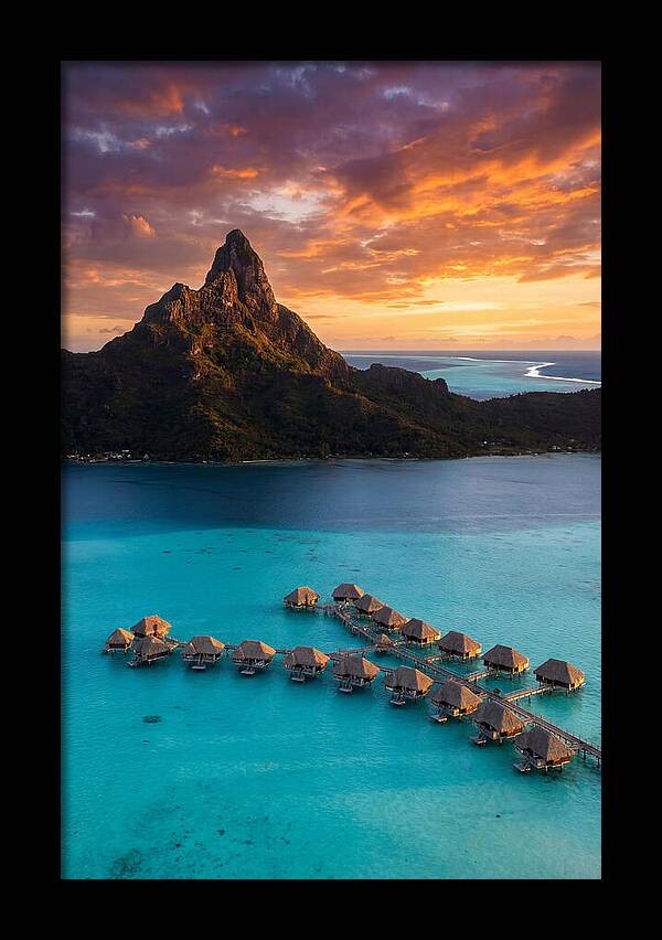 Bora Bora Lagoon At Sunset