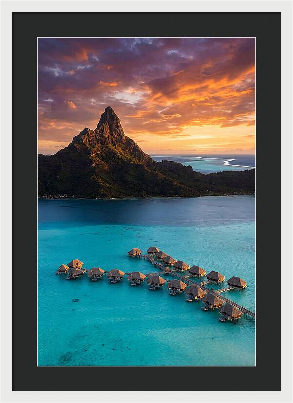Bora Bora Lagoon At Sunset