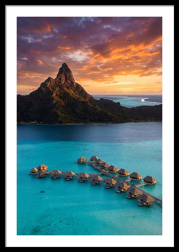 Bora Bora Lagoon At Sunset