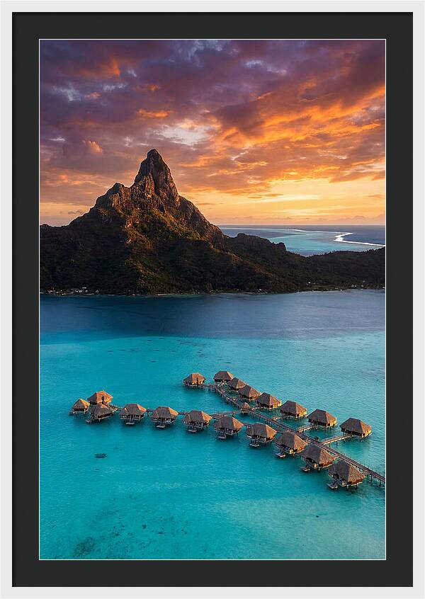 Bora Bora Lagoon At Sunset