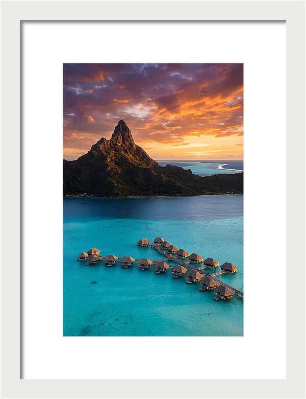 Bora Bora Lagoon At Sunset