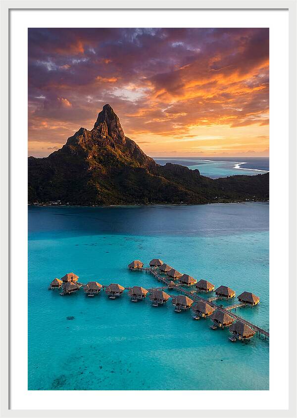 Bora Bora Lagoon At Sunset