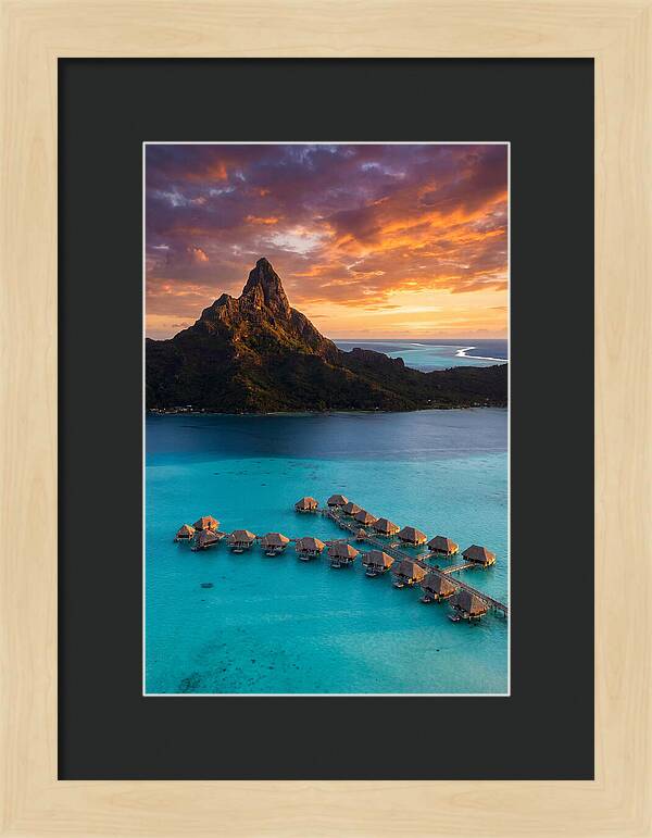 Bora Bora Lagoon At Sunset
