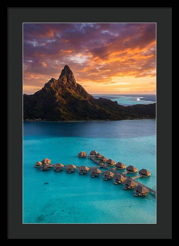Bora Bora Lagoon At Sunset