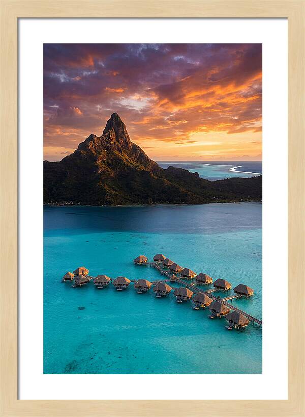 Bora Bora Lagoon At Sunset