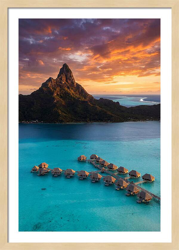 Bora Bora Lagoon At Sunset