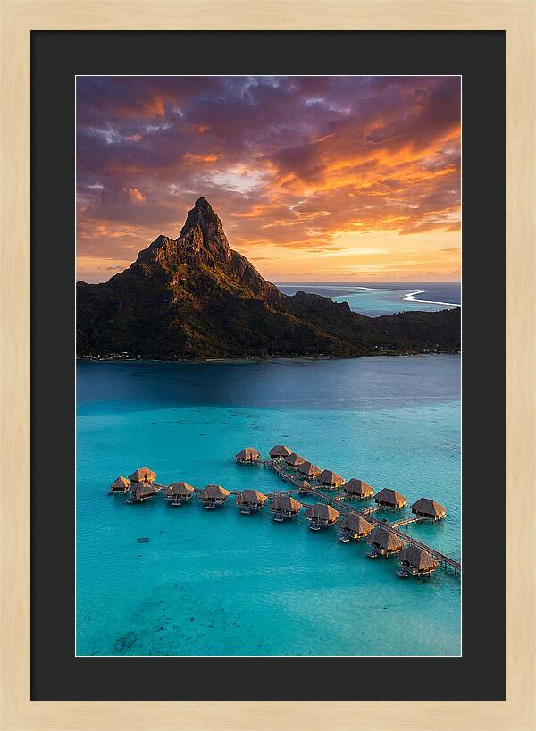 Bora Bora Lagoon At Sunset