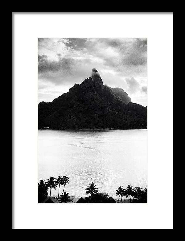 Bora Bora Peak In Monochrome