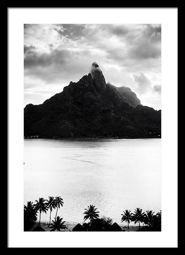 Bora Bora Peak In Monochrome