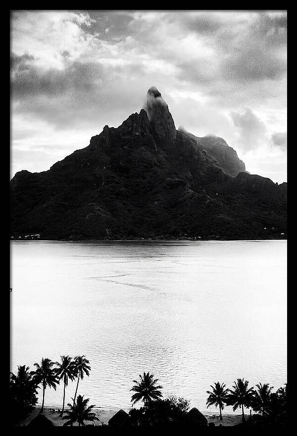 Bora Bora Peak In Monochrome