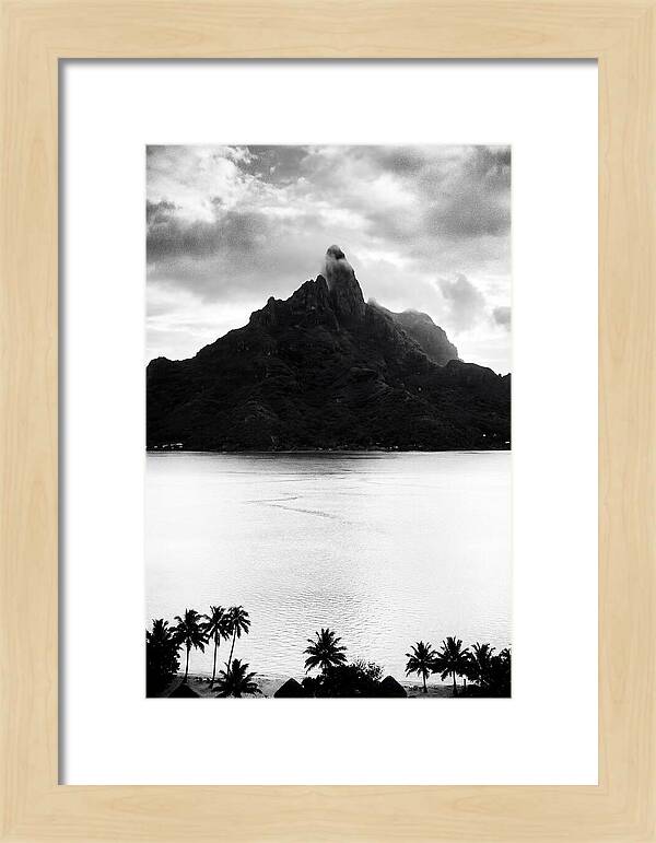 Bora Bora Peak In Monochrome