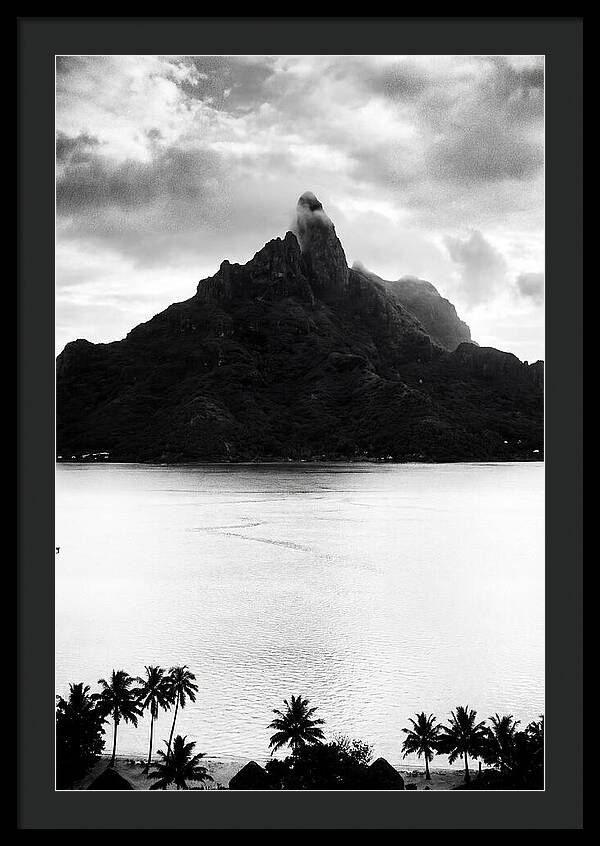 Bora Bora Peak In Monochrome
