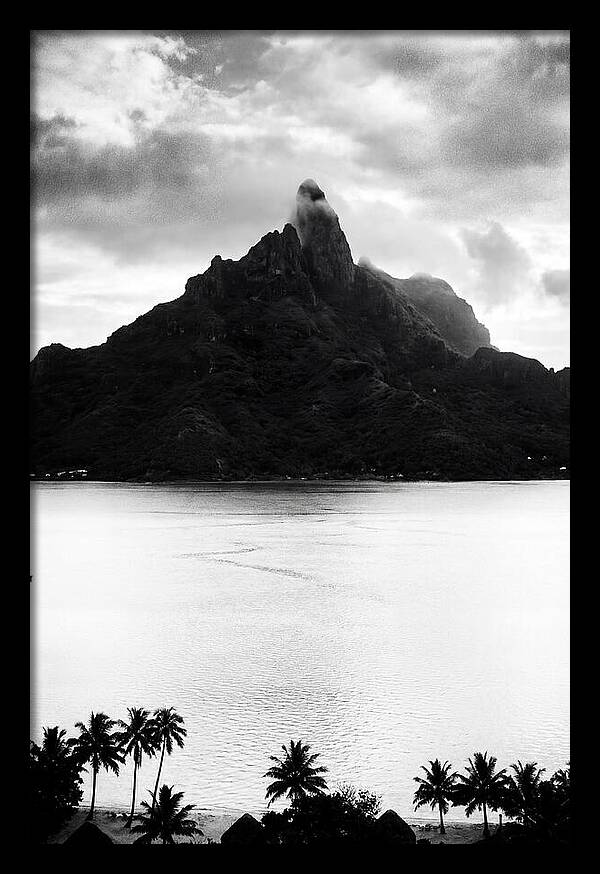 Bora Bora Peak In Monochrome
