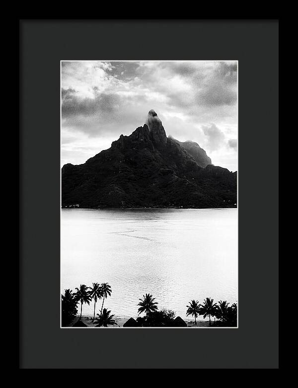 Bora Bora Peak In Monochrome