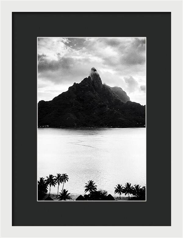 Bora Bora Peak In Monochrome