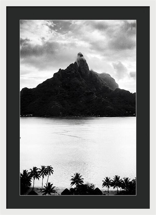 Bora Bora Peak In Monochrome