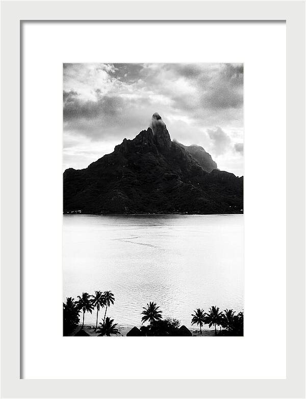 Bora Bora Peak In Monochrome